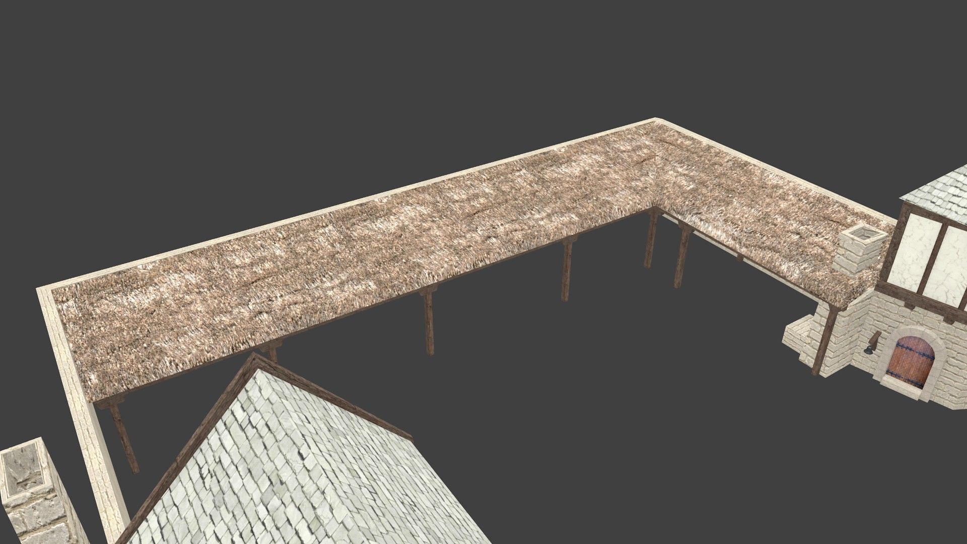 Medieval Inn The Blue Rabbit Free low-poly 3D model_36