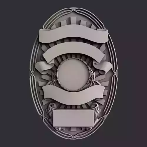 3d STL models for CNC router  Badge 3D model