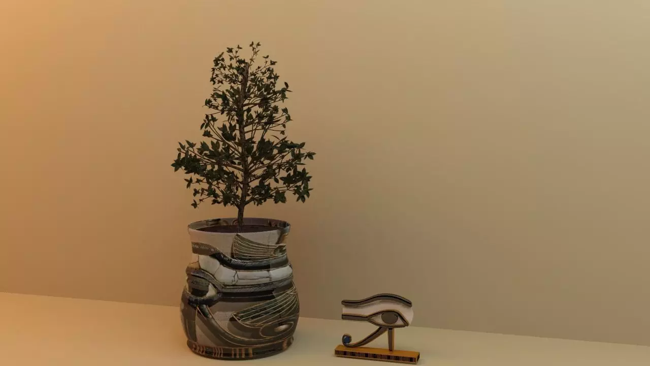 Potted Plant eye of Horus Free 3D model