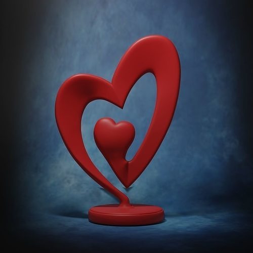 Heart Sculpture - stl 3D print model