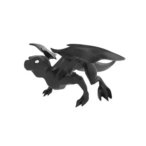 Small Iguana Dragon Low-poly 3D model