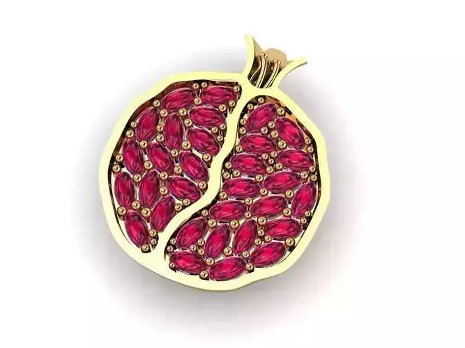 Pomegranate Ruby Pendant