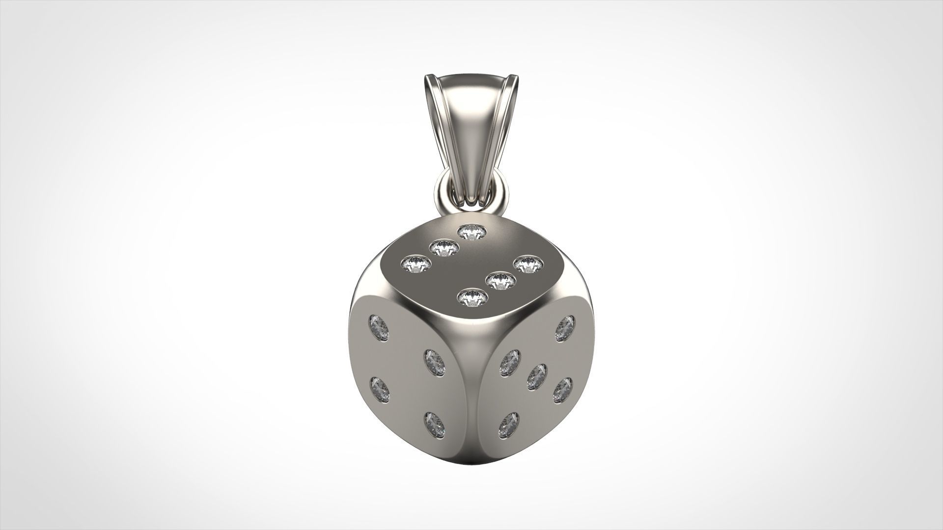 Dice Pendant 3D print model_2