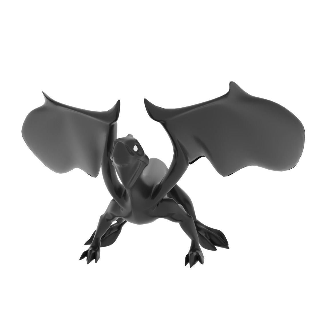 Medium Iguana Dragon Low-poly 3D model_45