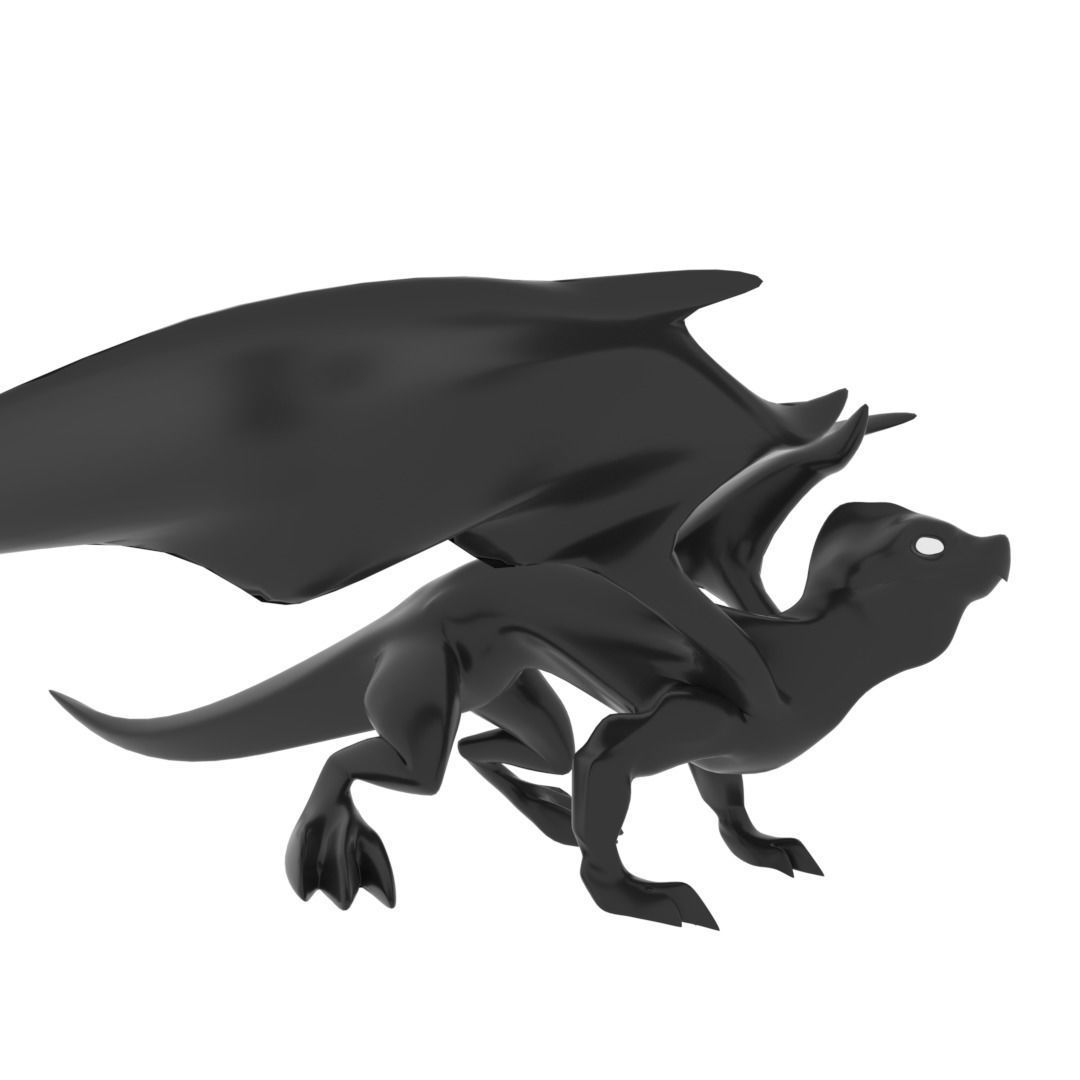 Medium Iguana Dragon Low-poly 3D model_16