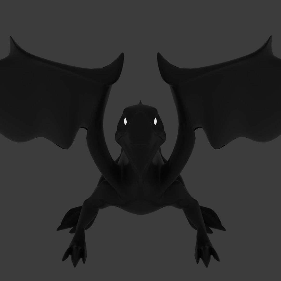 Medium Iguana Dragon Low-poly 3D model_5