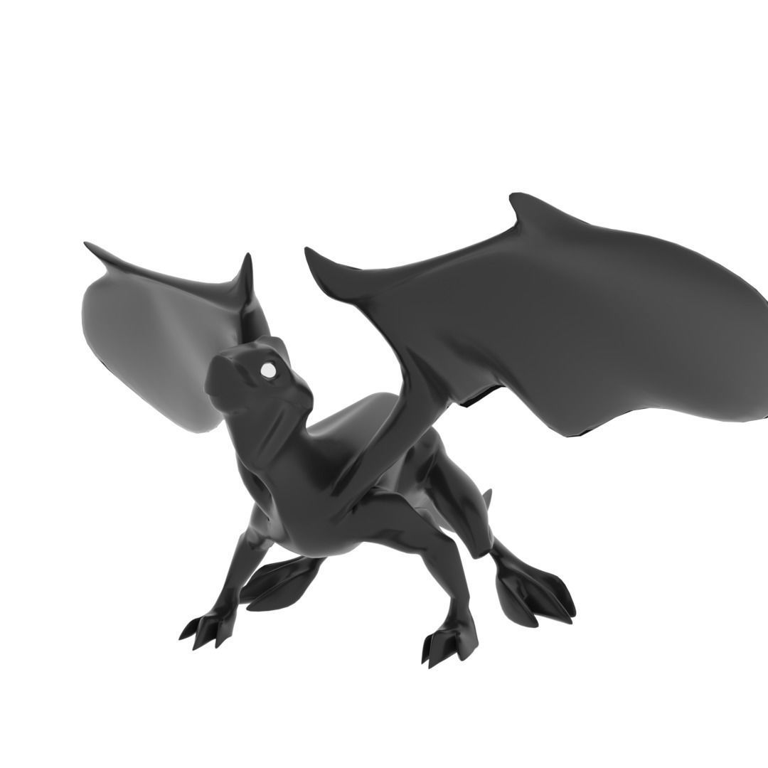 Medium Iguana Dragon Low-poly 3D model_44