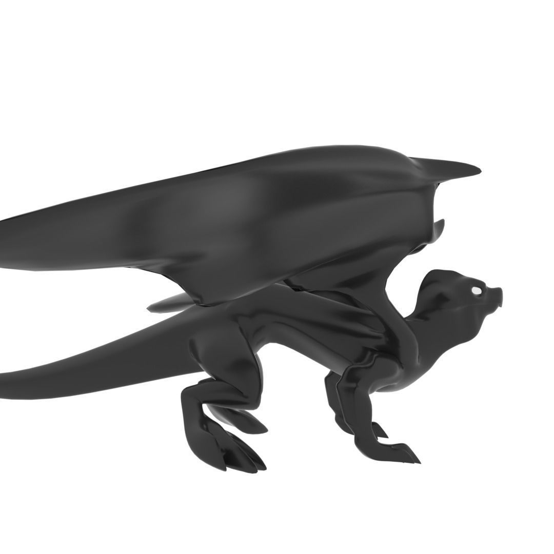 Medium Iguana Dragon Low-poly 3D model_19
