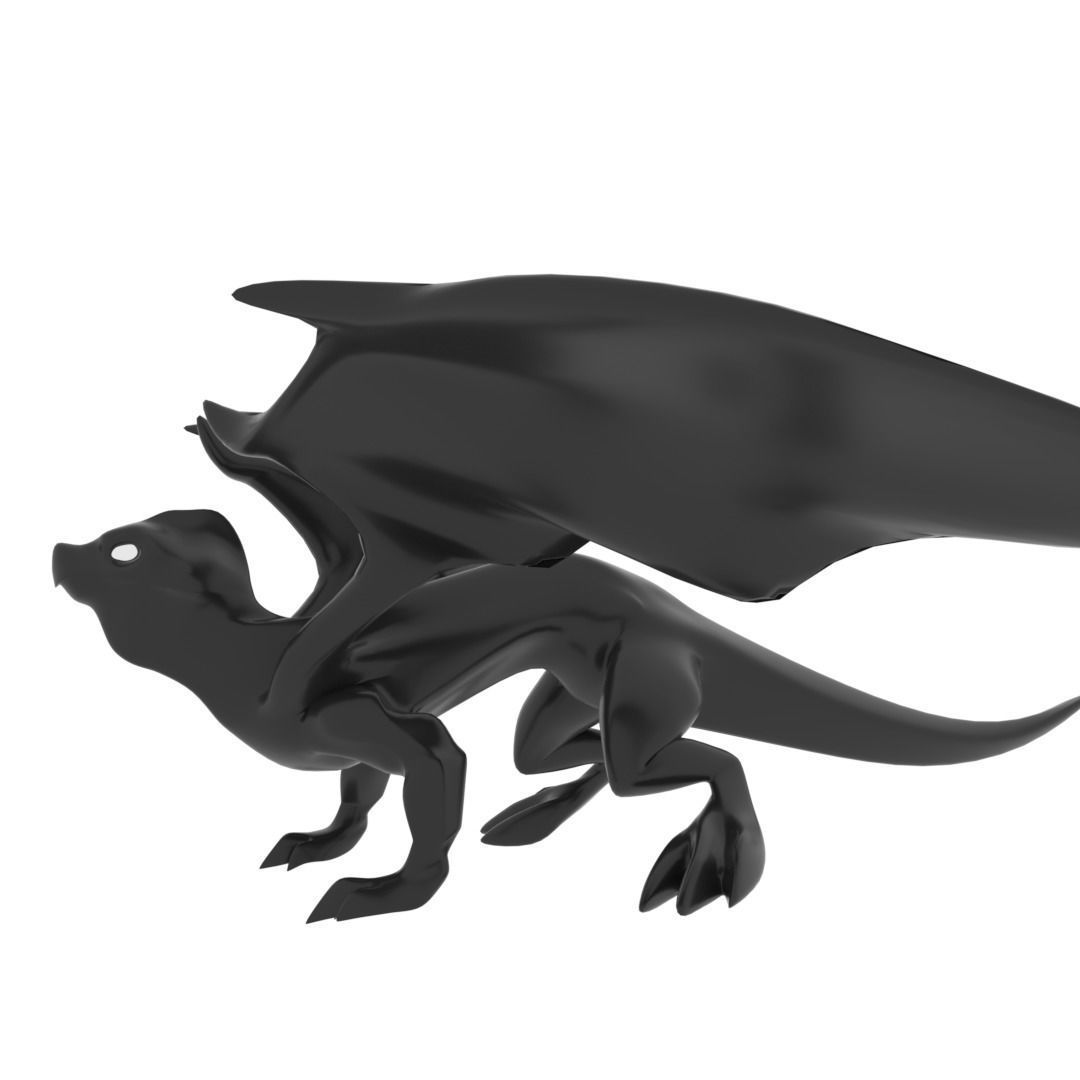 Medium Iguana Dragon Low-poly 3D model_39