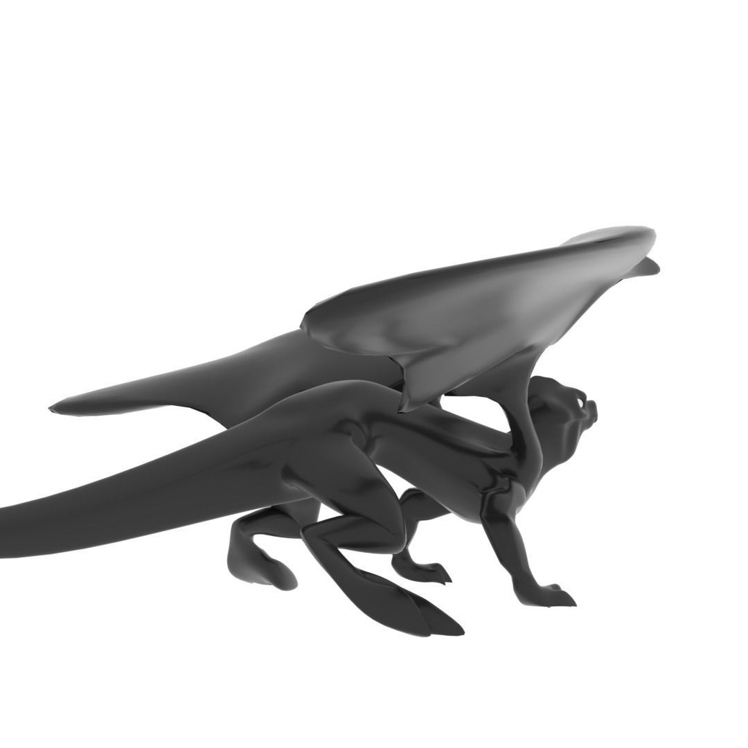Medium Iguana Dragon Low-poly 3D model_22