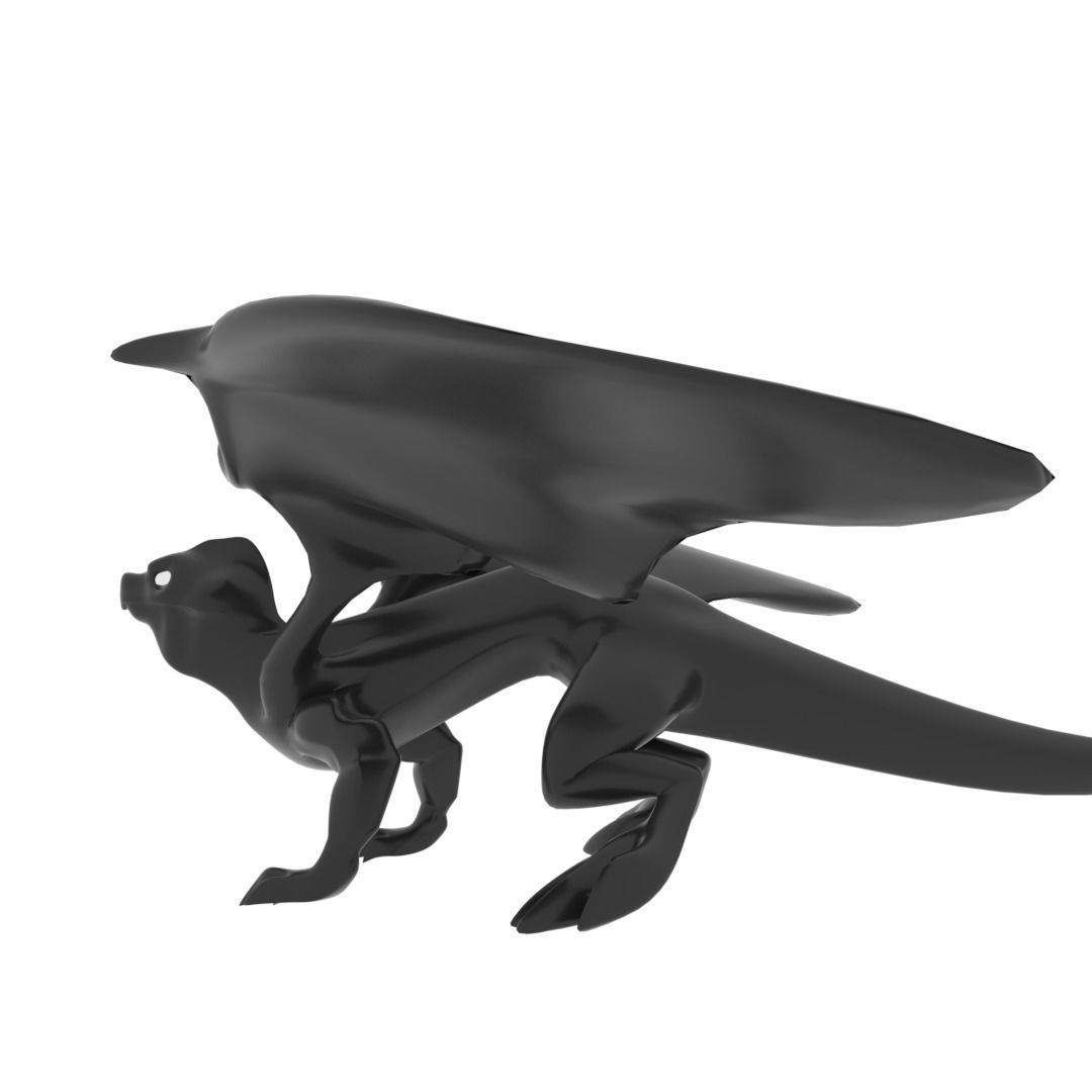 Medium Iguana Dragon Low-poly 3D model_36