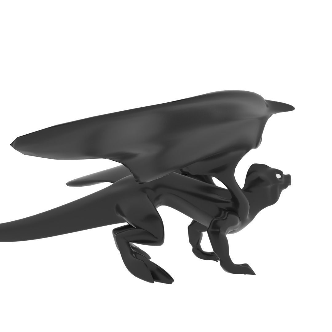Medium Iguana Dragon Low-poly 3D model_20