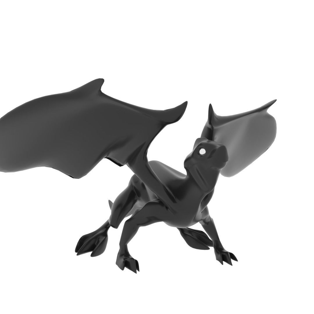 Medium Iguana Dragon Low-poly 3D model_12