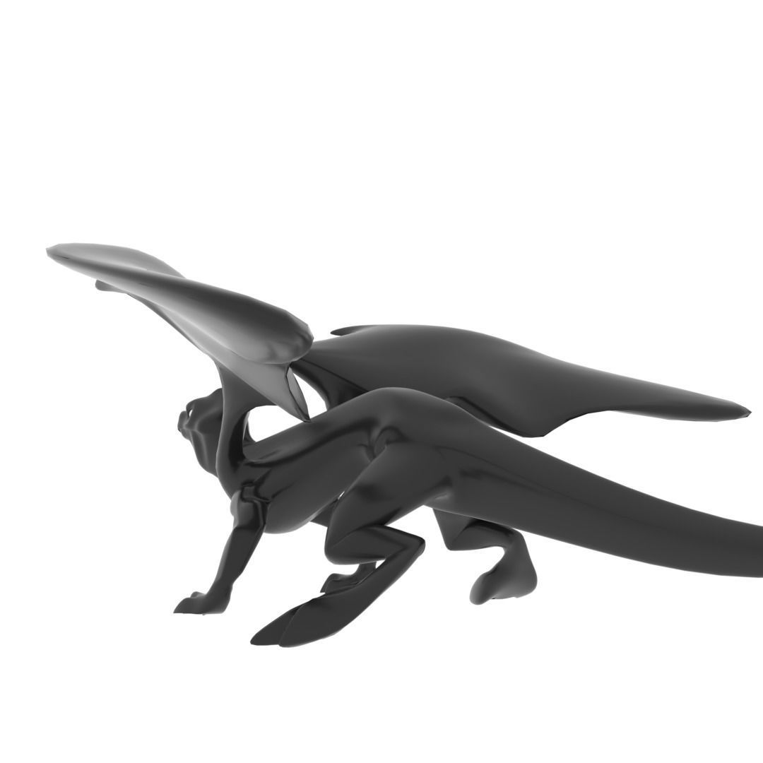 Medium Iguana Dragon Low-poly 3D model_33