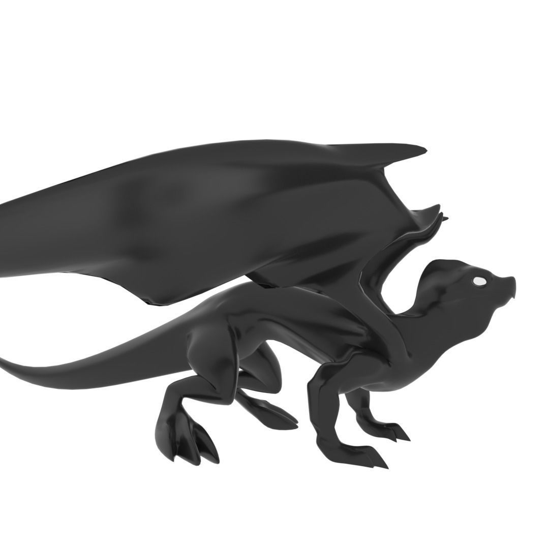 Medium Iguana Dragon Low-poly 3D model_17