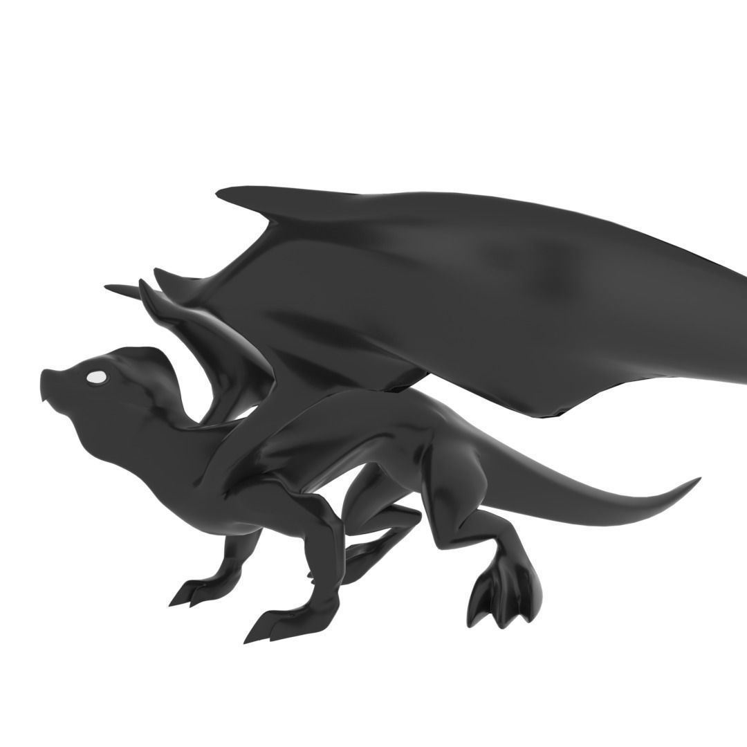 Medium Iguana Dragon Low-poly 3D model_40