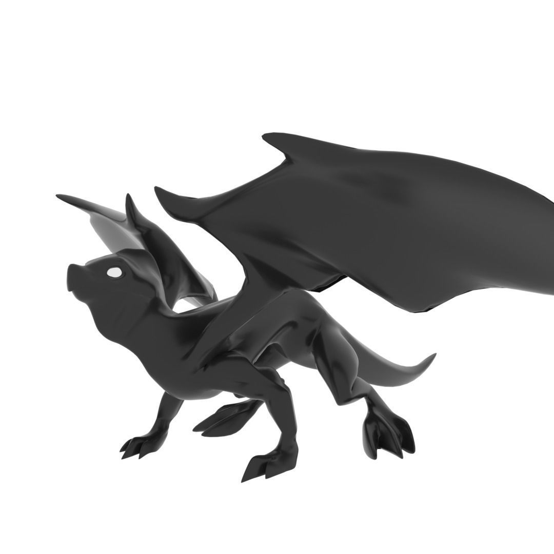 Medium Iguana Dragon Low-poly 3D model_42