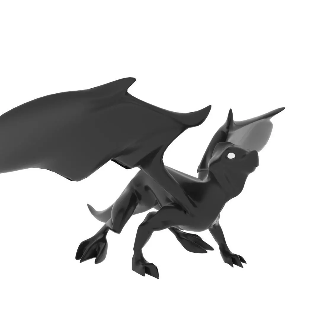 Medium Iguana Dragon Low-poly 3D model_0