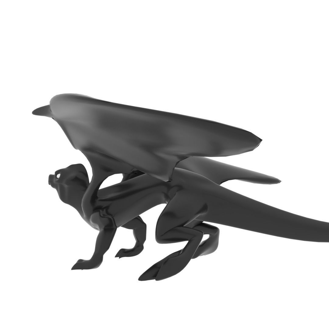 Medium Iguana Dragon Low-poly 3D model_35
