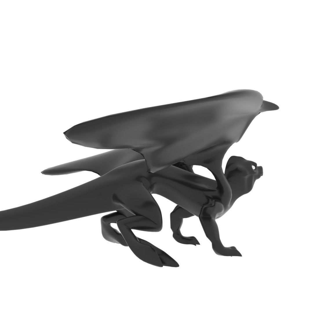 Medium Iguana Dragon Low-poly 3D model_21