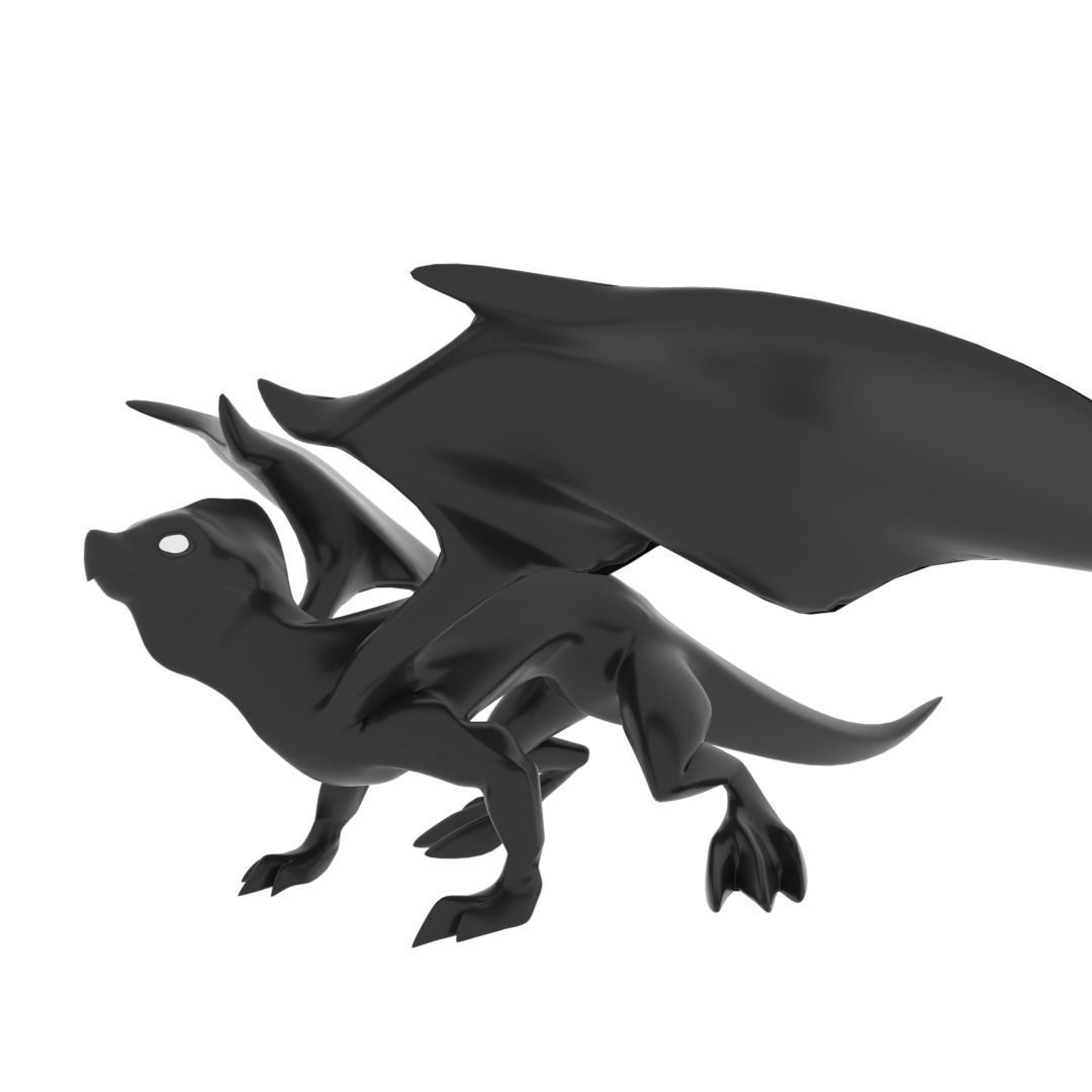 Medium Iguana Dragon Low-poly 3D model_41