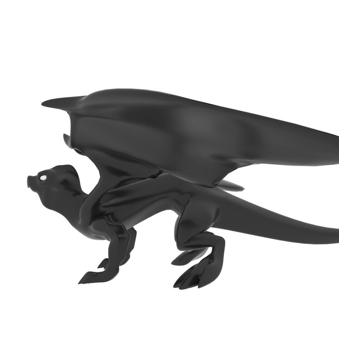 Medium Iguana Dragon Low-poly 3D model_37