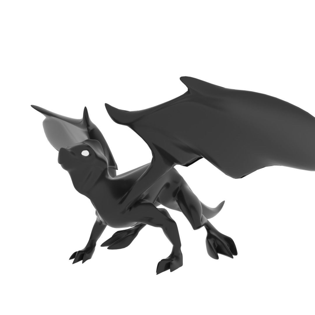 Medium Iguana Dragon Low-poly 3D model_43