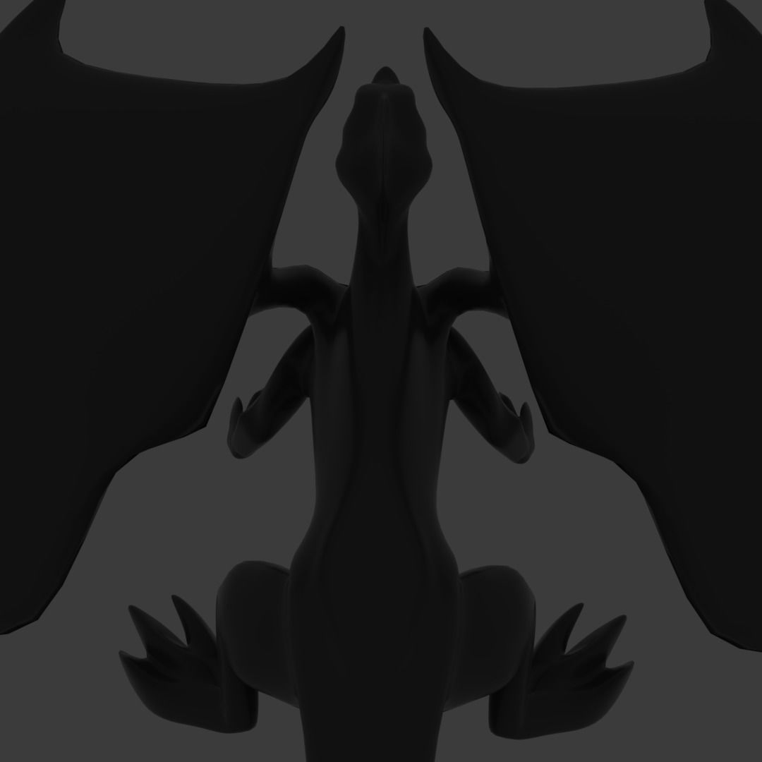 Medium Iguana Dragon Low-poly 3D model_9