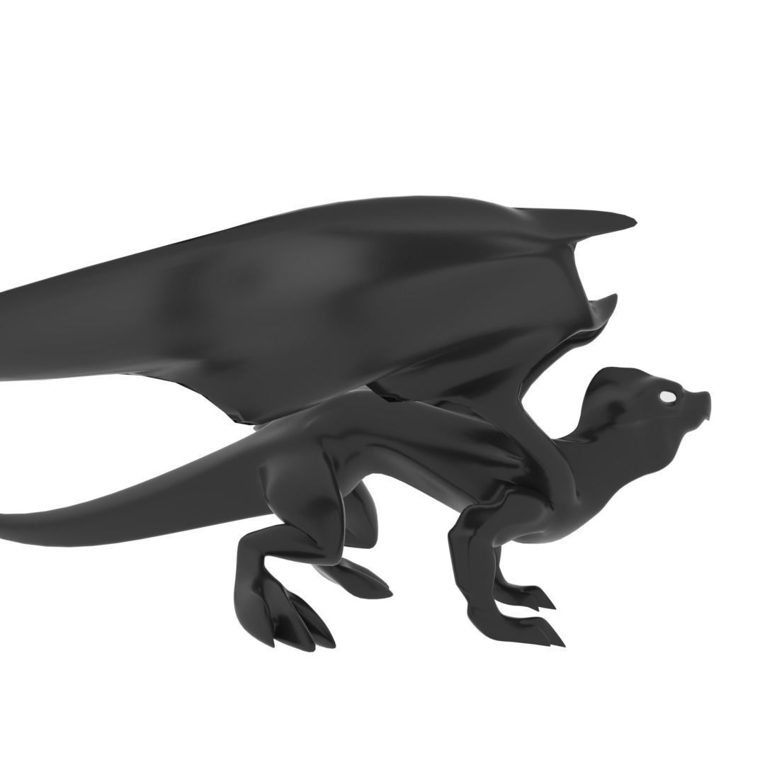 Medium Iguana Dragon Low-poly 3D model_18