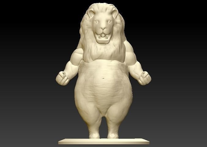 Big Belly Lion 3D print model