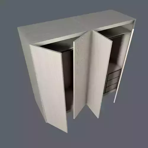 Cupboard wardrobe Free low-poly 3D model