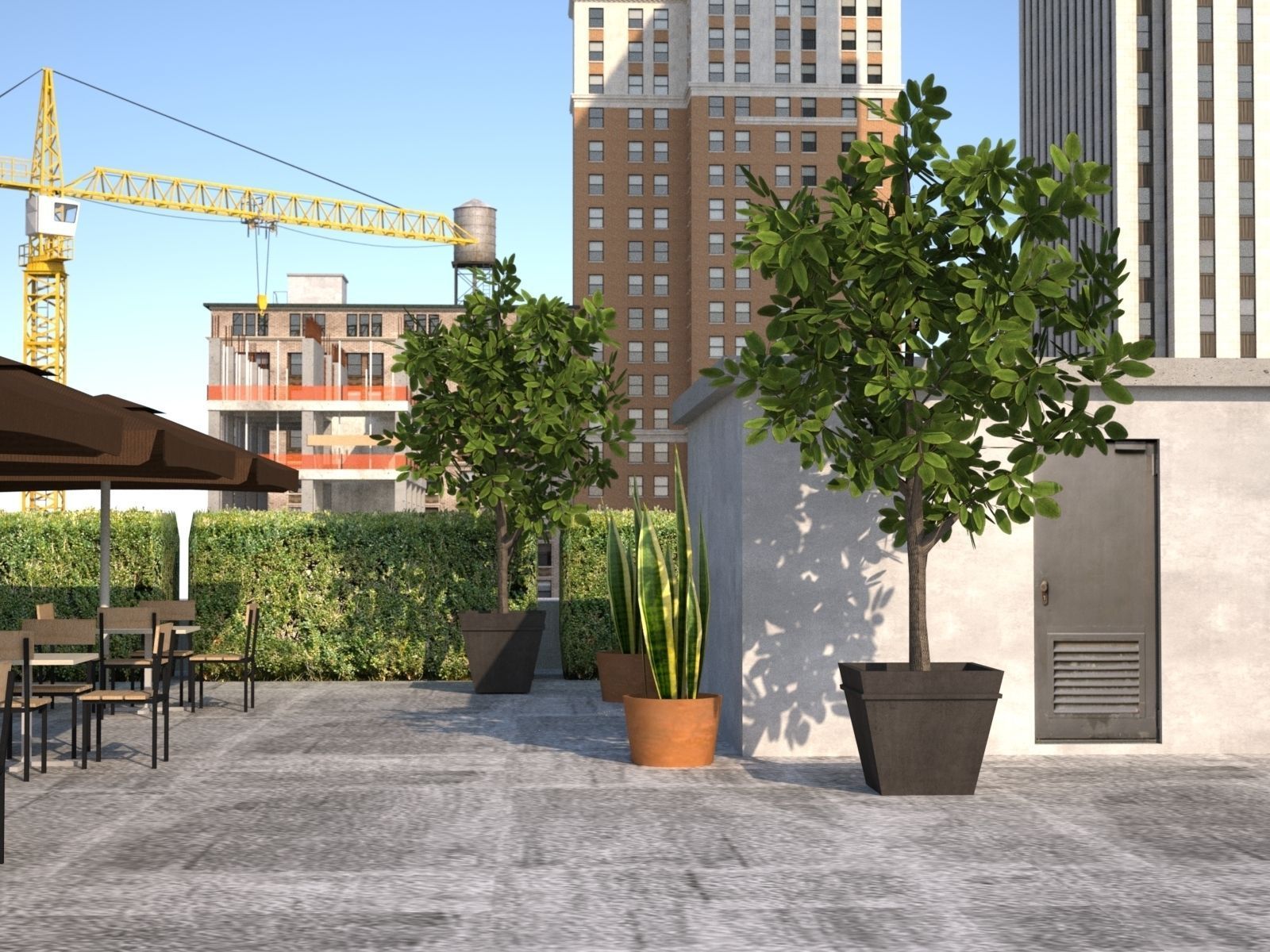 City KC7 Art Deco Low-poly 3D model_8