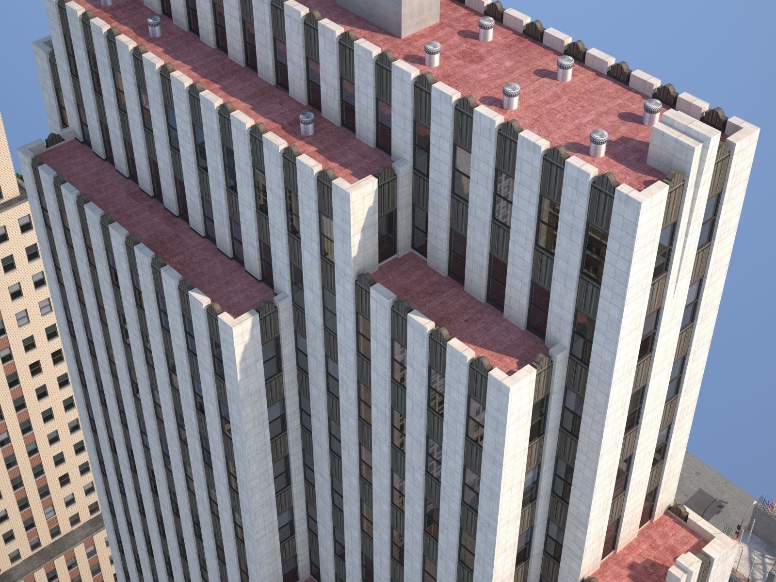 City KC7 Art Deco Low-poly 3D model_39