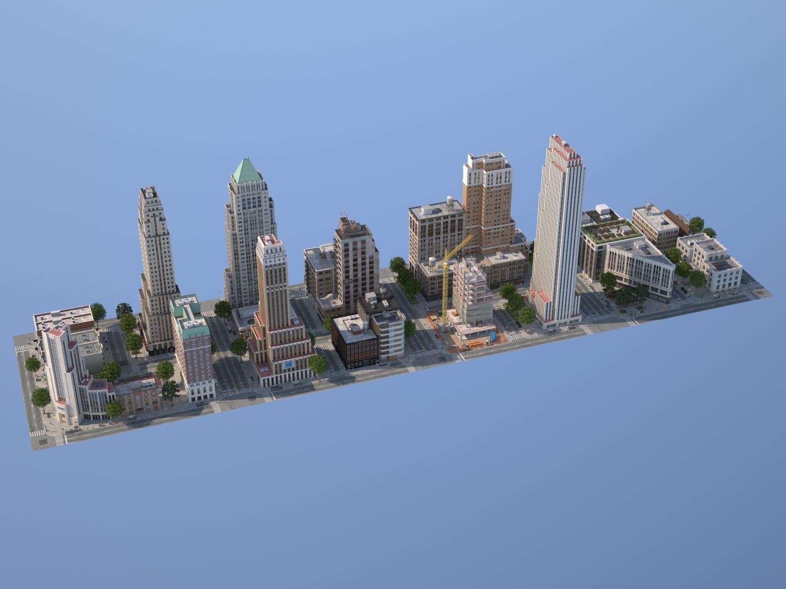 City KC7 Art Deco Low-poly 3D model_23