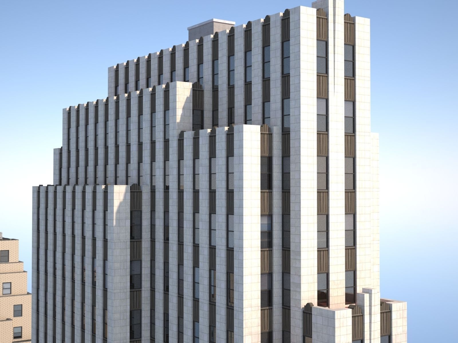 City KC7 Art Deco Low-poly 3D model_32