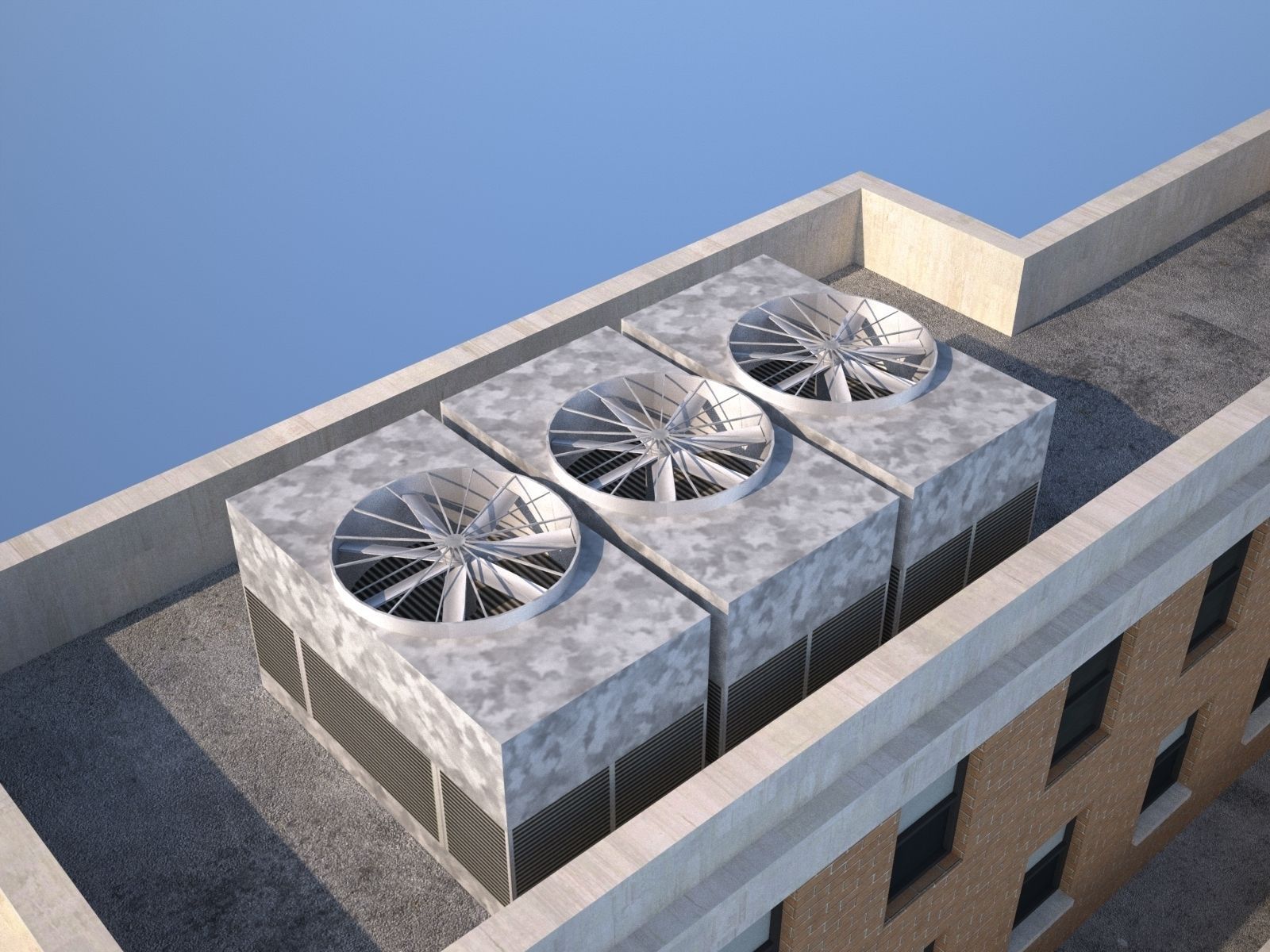City KC7 Art Deco Low-poly 3D model_10