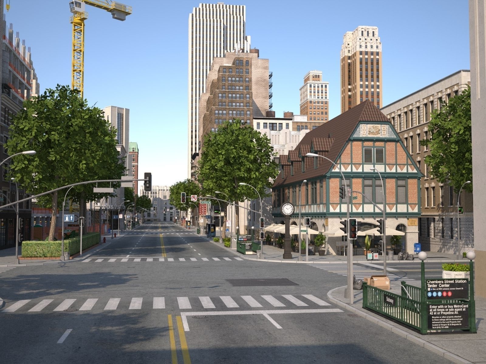 City KC7 Art Deco Low-poly 3D model_20