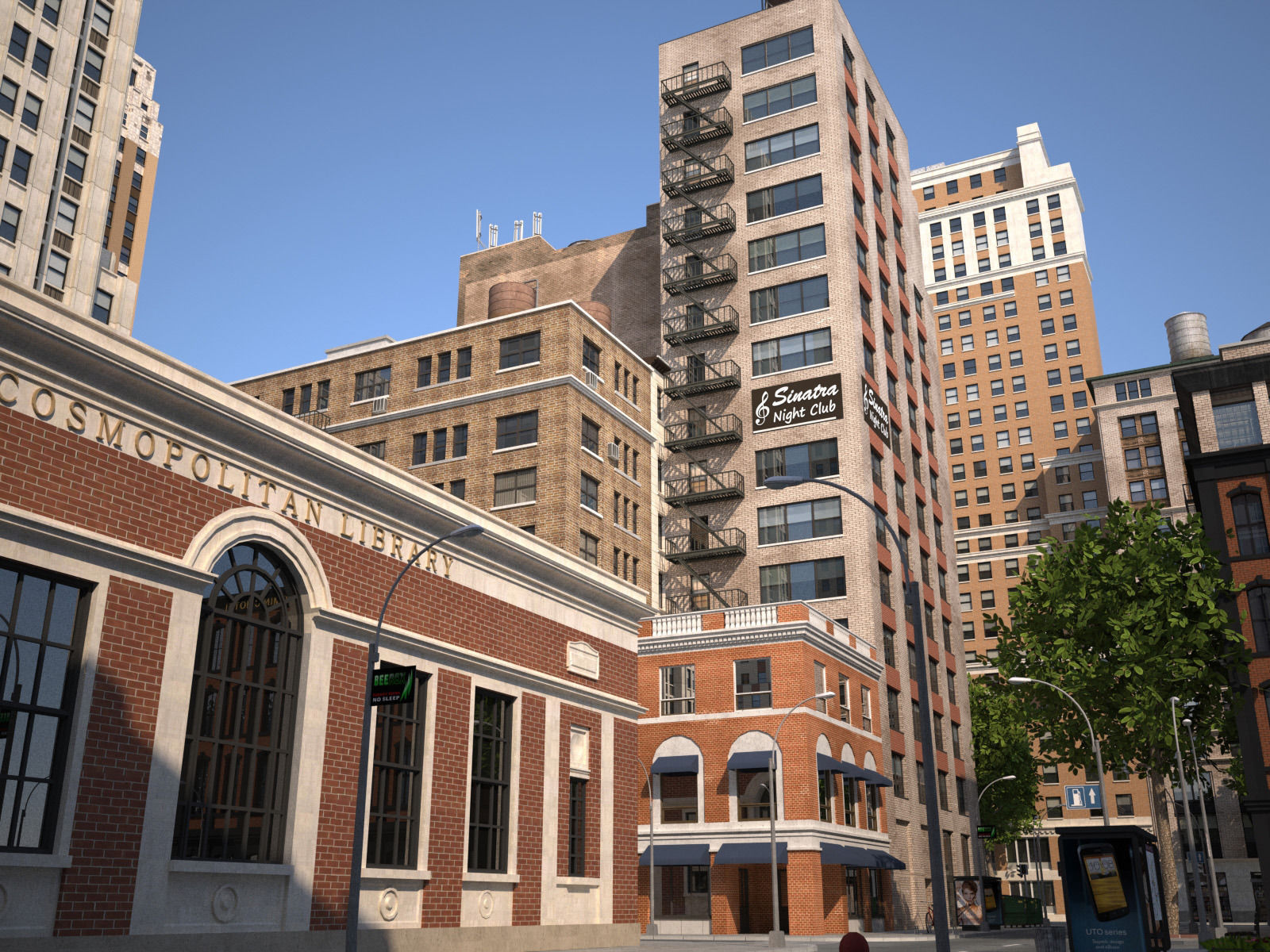 City KC7 Art Deco Low-poly 3D model_47