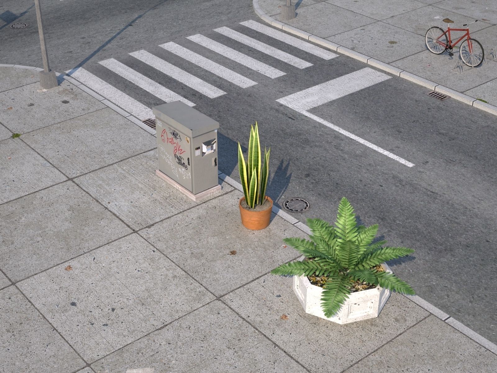 City KC7 Art Deco Low-poly 3D model_14