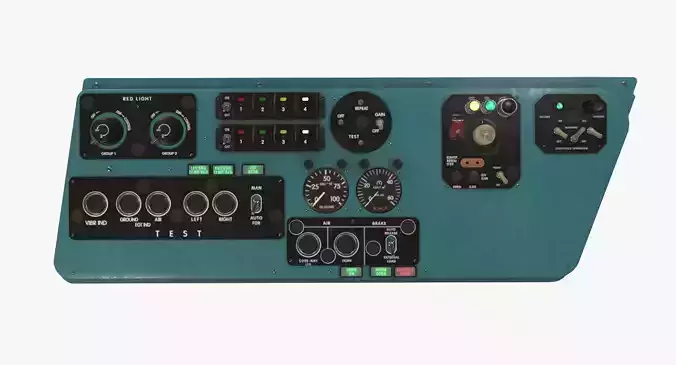 Mi-8MT Mi-17MT Left Side Console English Low-poly 3D model