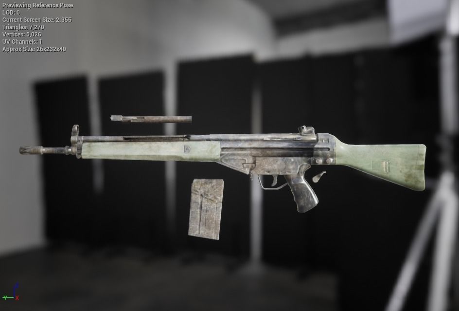 G3A4 Rifle Low-poly 3D model_2