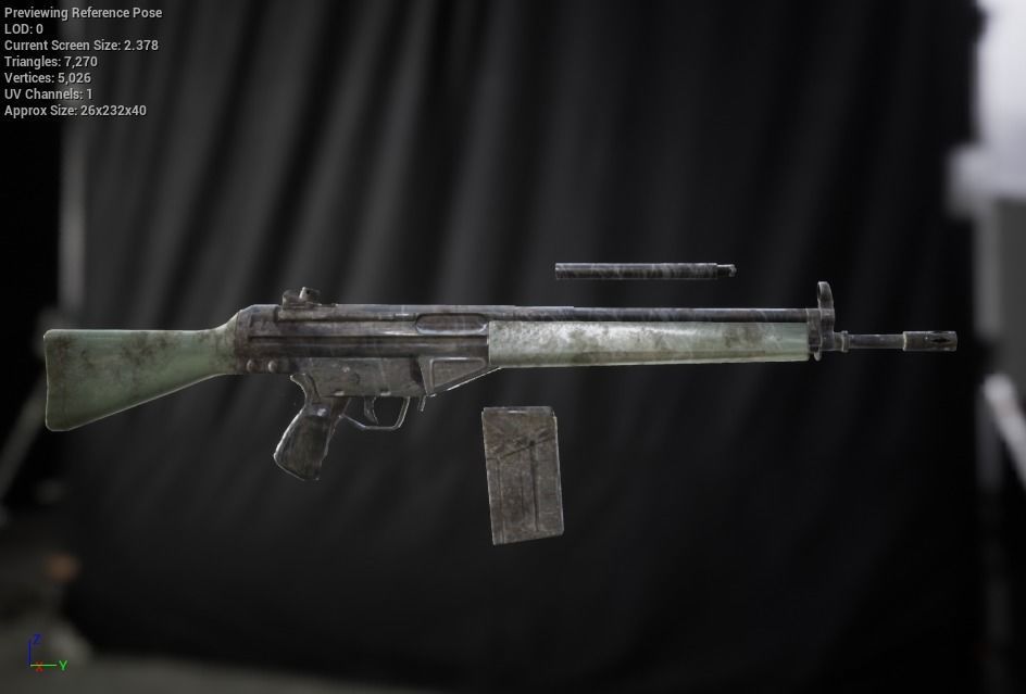 G3A4 Rifle Low-poly 3D model_1