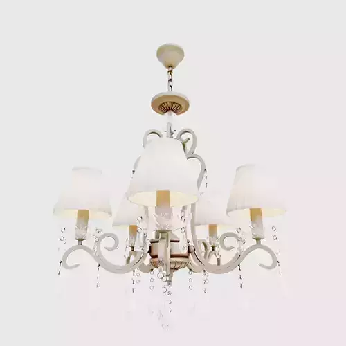 Maytoni chandelier with shades and crystals 3D model
