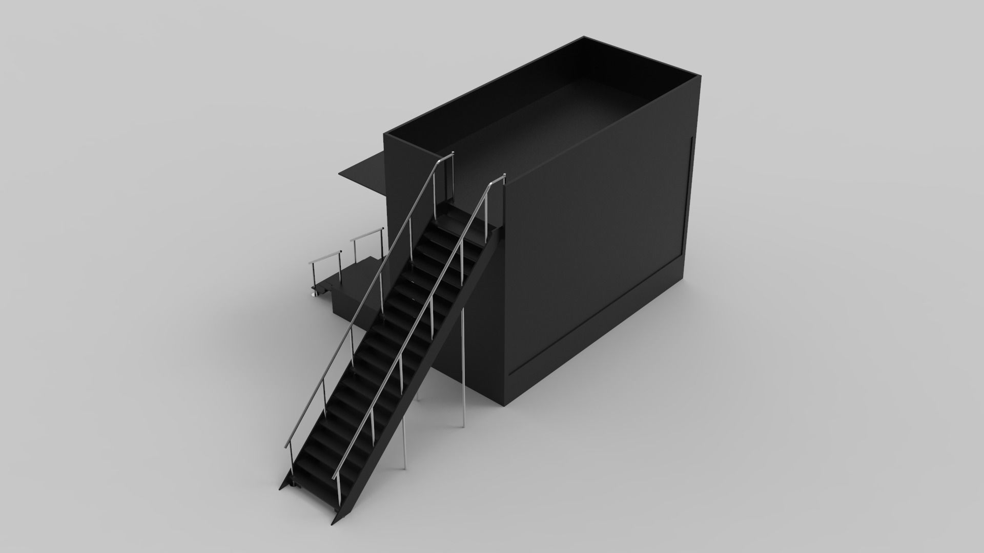 Two Level Stage Opened 3D model_4