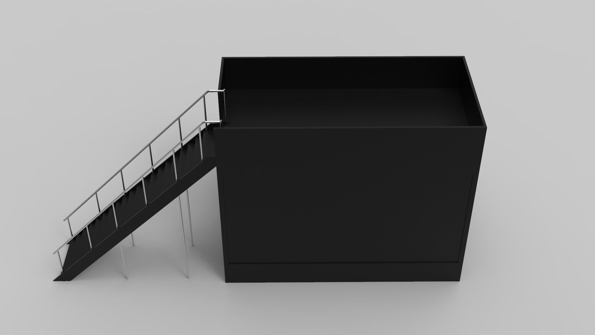 Two Level Stage Opened 3D model_5
