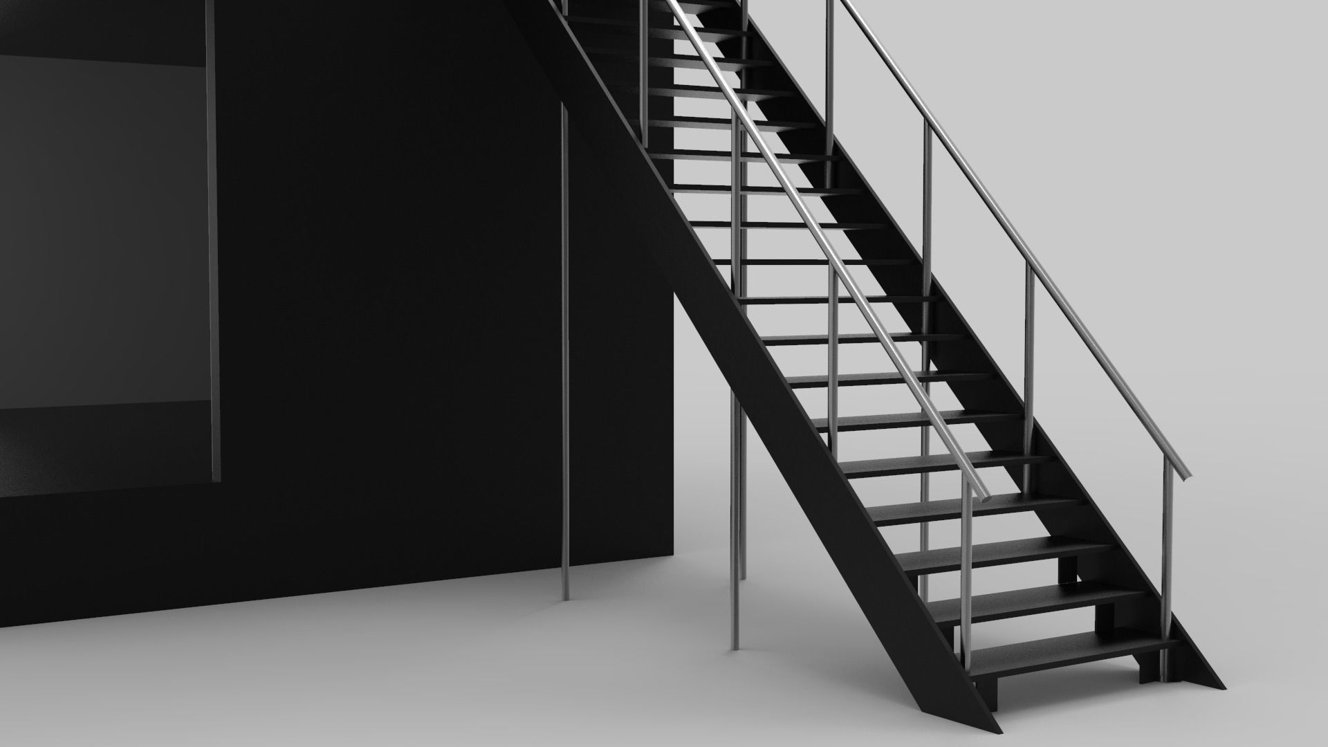 Two Level Stage Opened 3D model_8