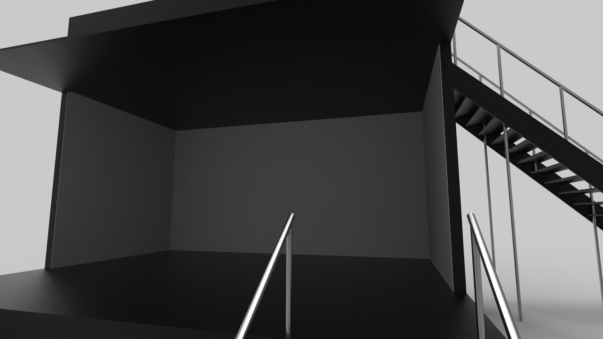 Two Level Stage Opened 3D model_9