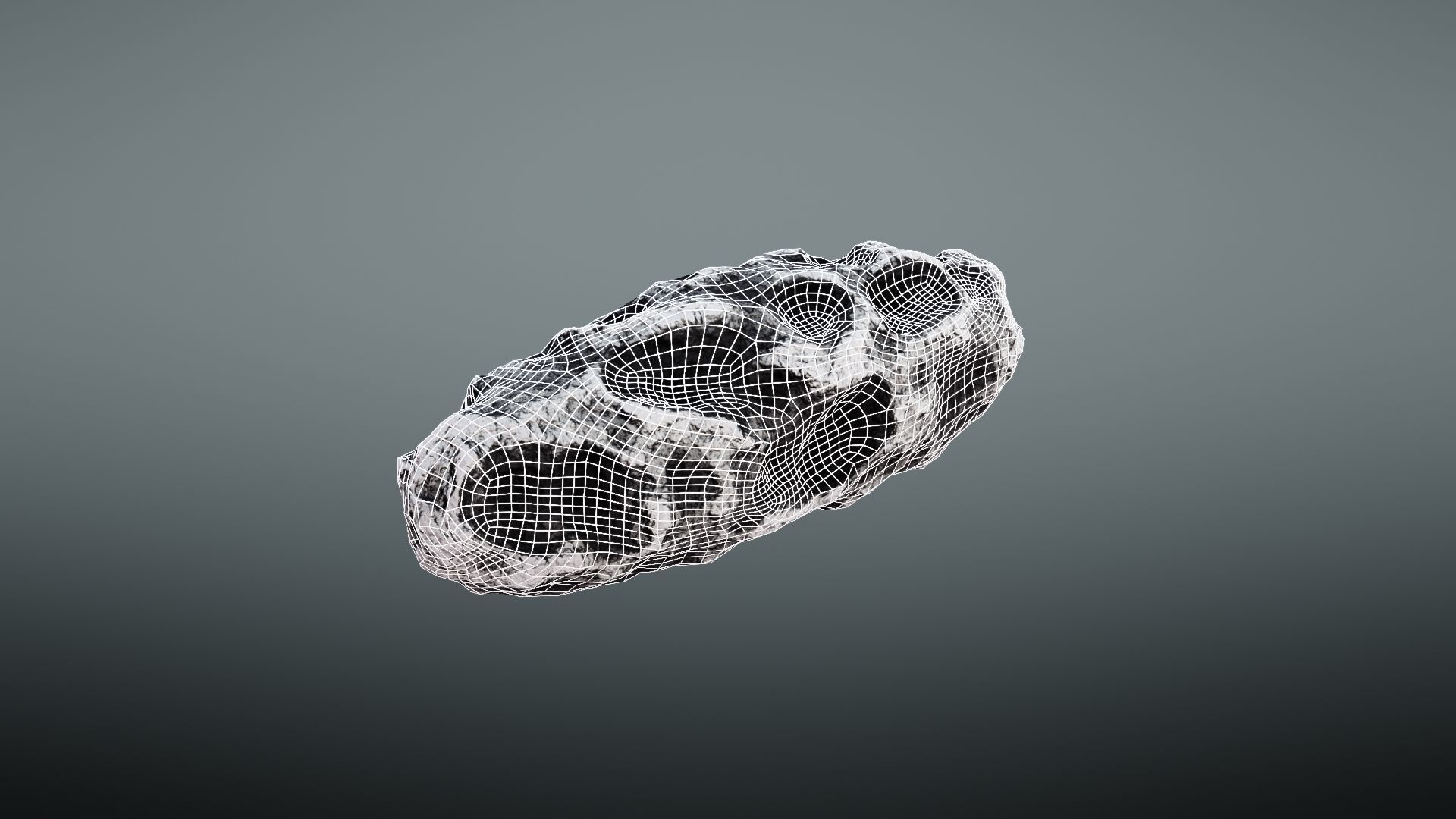 Asteroid rock Low-poly 3D model_24