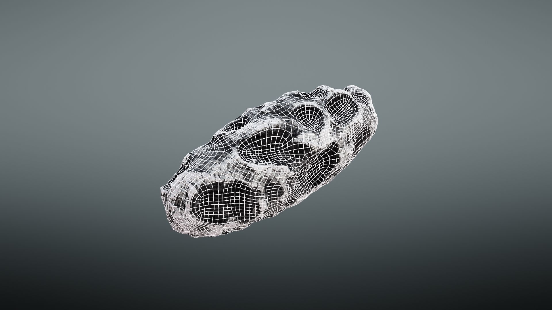Asteroid rock Low-poly 3D model_25