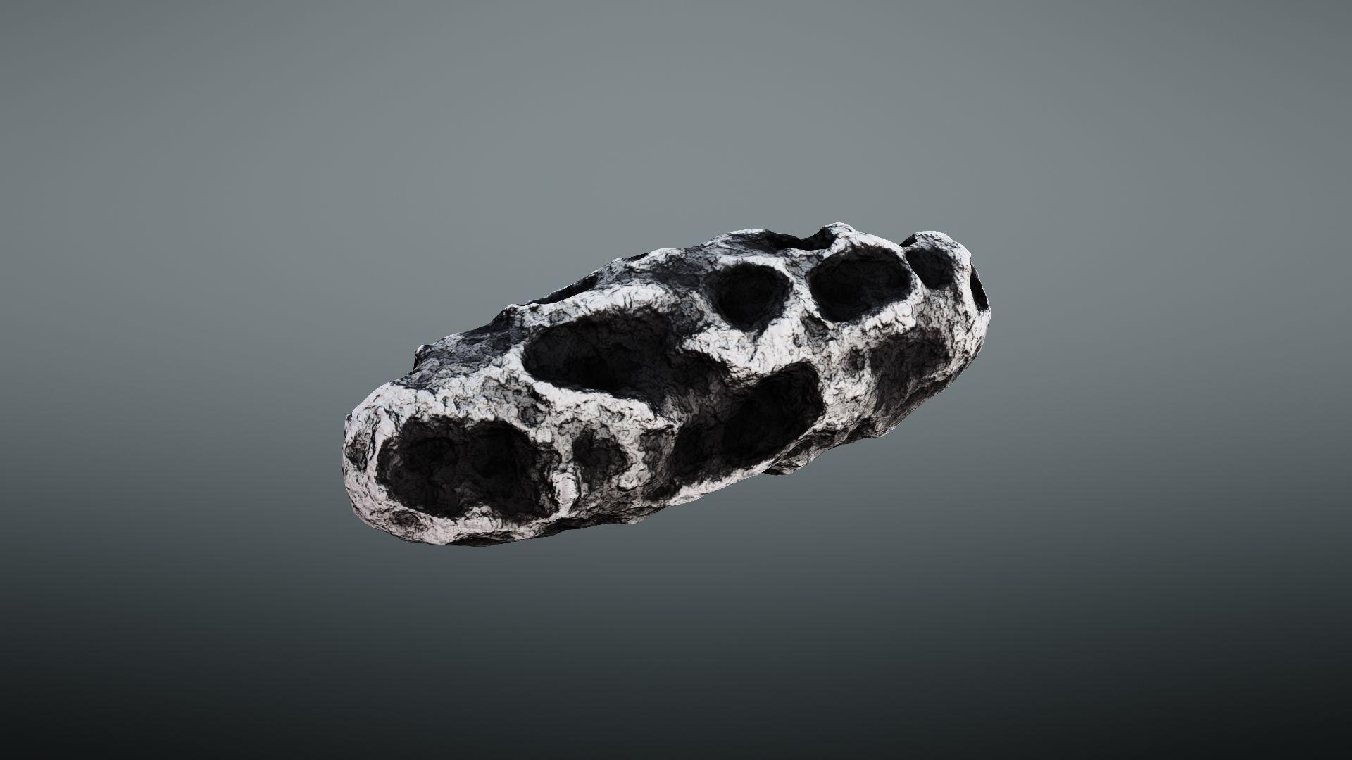 Asteroid rock Low-poly 3D model_21